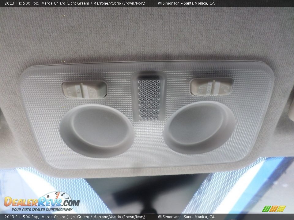 2013 Fiat 500 Pop Verde Chiaro (Light Green) / Marrone/Avorio (Brown/Ivory) Photo #16