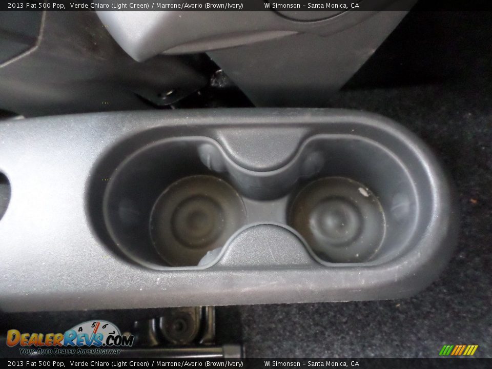 2013 Fiat 500 Pop Verde Chiaro (Light Green) / Marrone/Avorio (Brown/Ivory) Photo #20