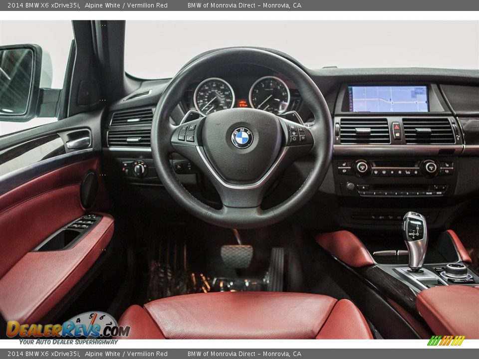 2014 BMW X6 xDrive35i Alpine White / Vermilion Red Photo #4