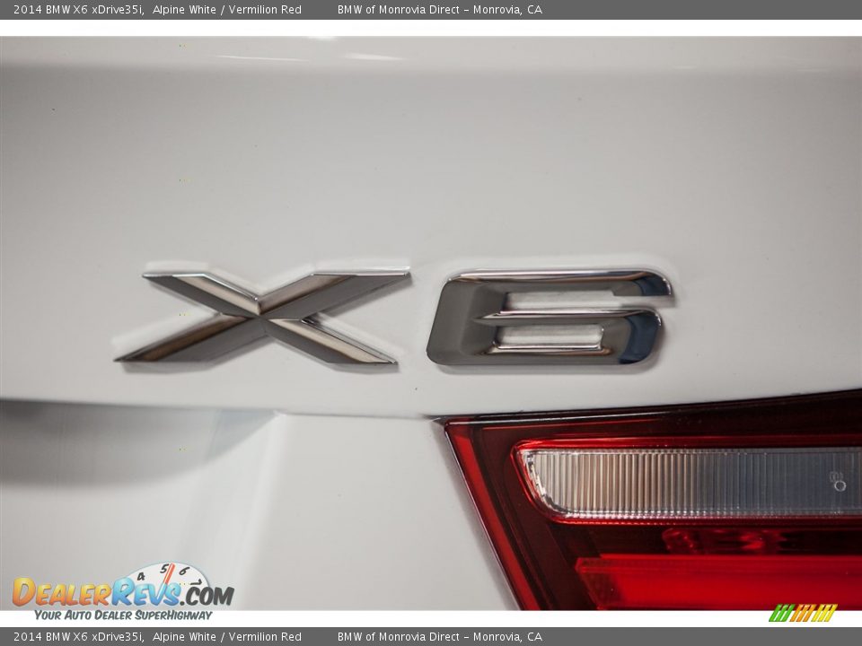 2014 BMW X6 xDrive35i Alpine White / Vermilion Red Photo #7