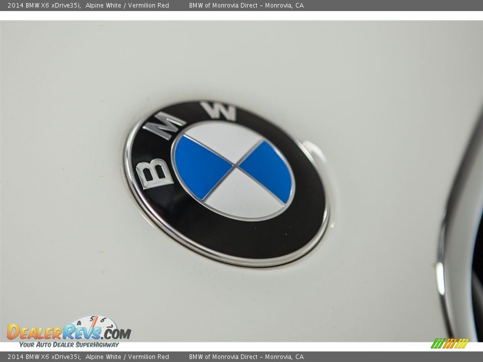 2014 BMW X6 xDrive35i Alpine White / Vermilion Red Photo #28