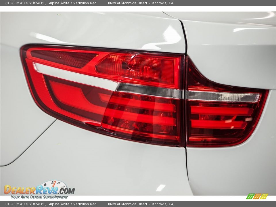 2014 BMW X6 xDrive35i Alpine White / Vermilion Red Photo #29
