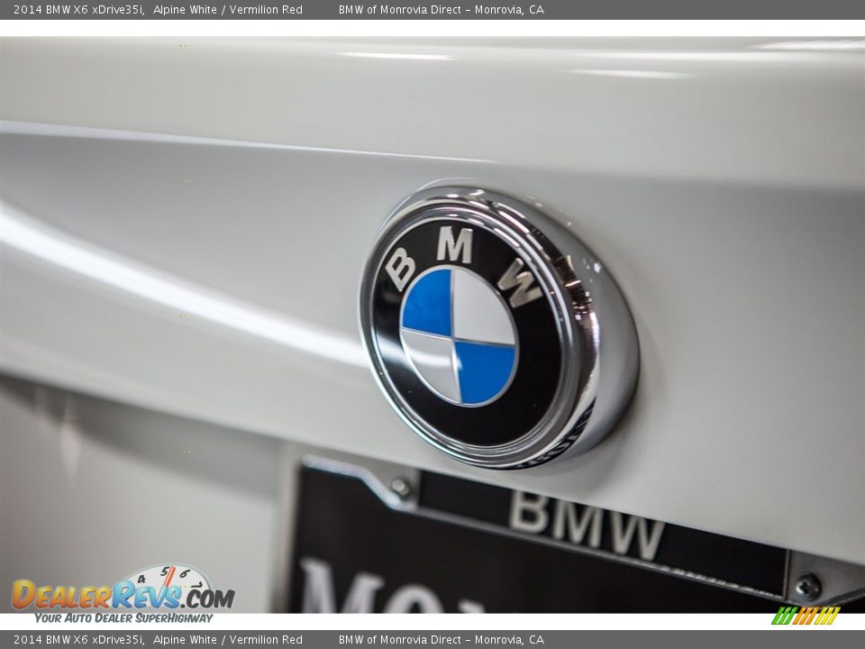 2014 BMW X6 xDrive35i Alpine White / Vermilion Red Photo #30