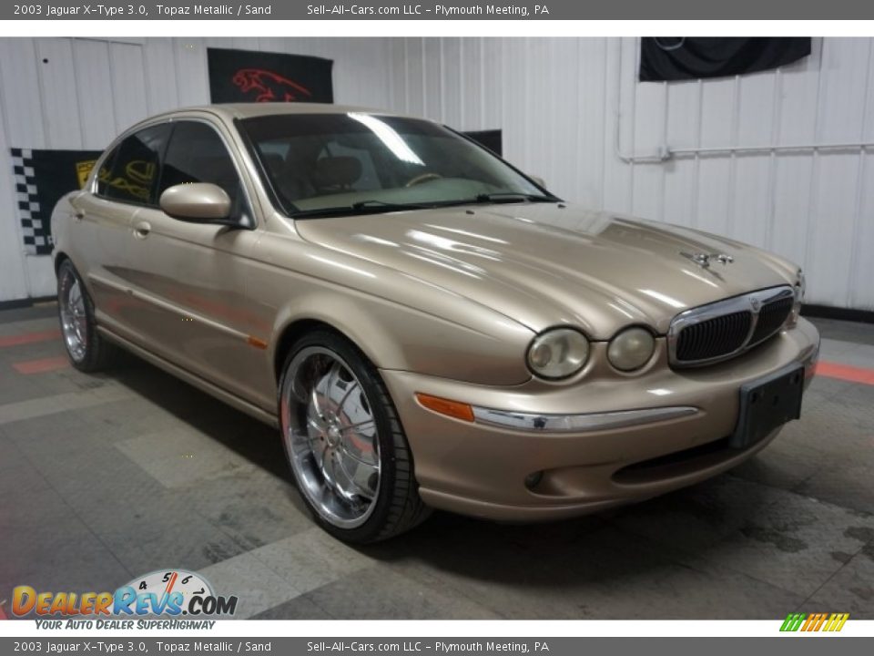 2003 Jaguar X-Type 3.0 Topaz Metallic / Sand Photo #5