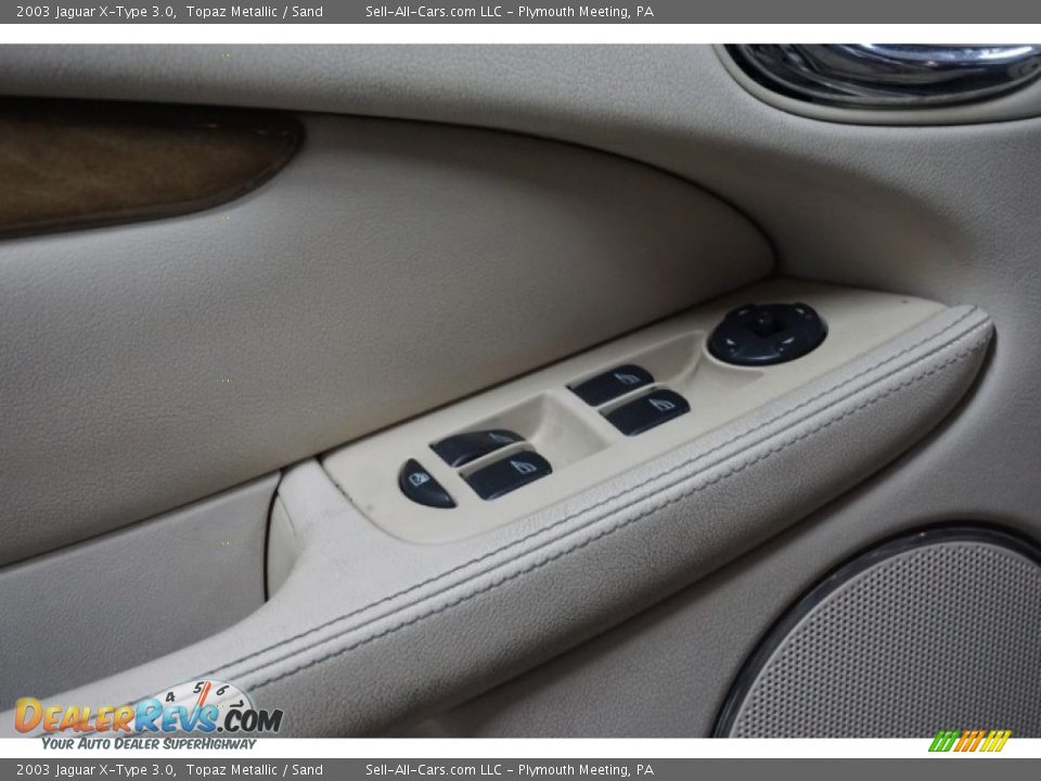 2003 Jaguar X-Type 3.0 Topaz Metallic / Sand Photo #13