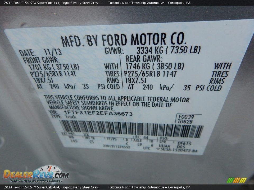 2014 Ford F150 STX SuperCab 4x4 Ingot Silver / Steel Grey Photo #24