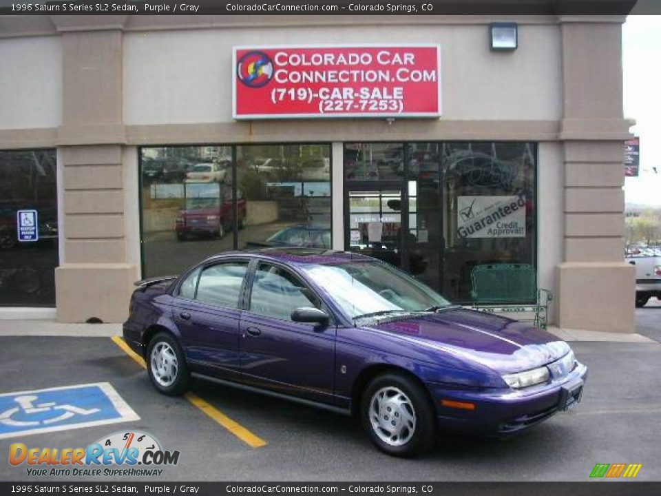 1996 Saturn S Series SL2 Sedan Purple / Gray Photo #1