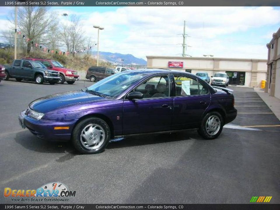 1996 Saturn S Series SL2 Sedan Purple / Gray Photo #3