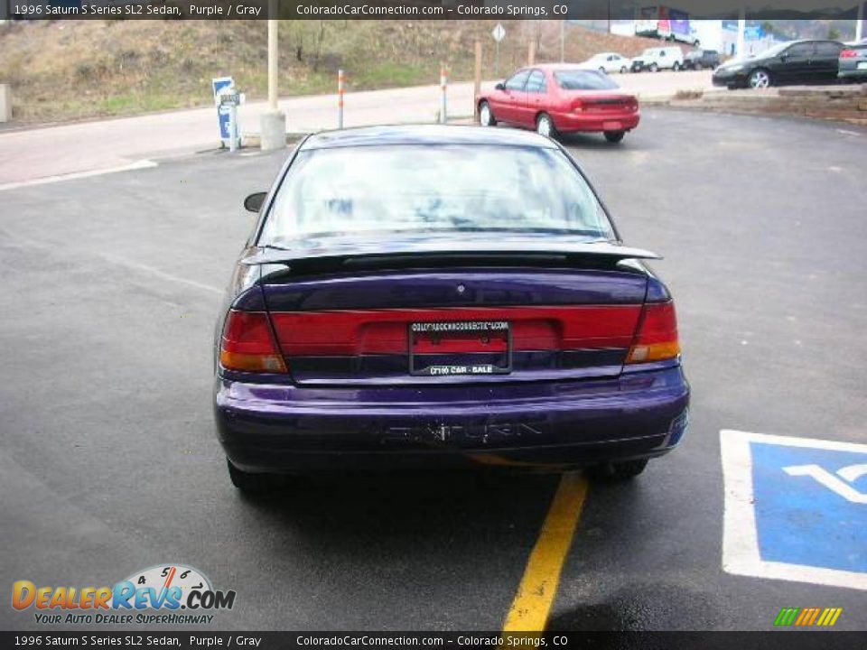 1996 Saturn S Series SL2 Sedan Purple / Gray Photo #4