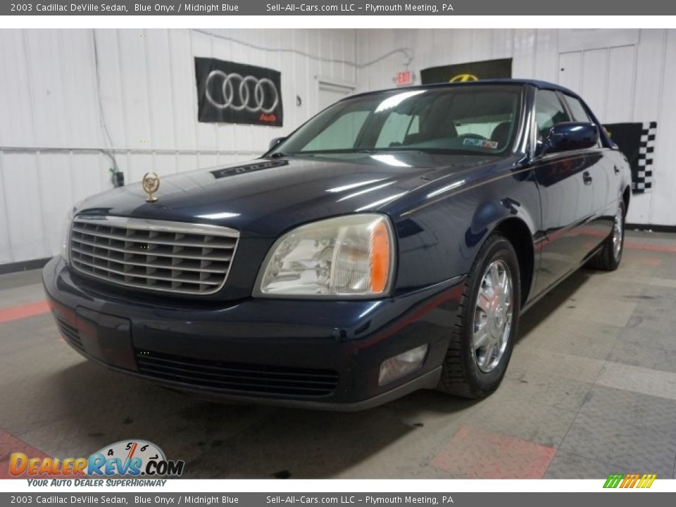 2003 Cadillac DeVille Sedan Blue Onyx / Midnight Blue Photo #3