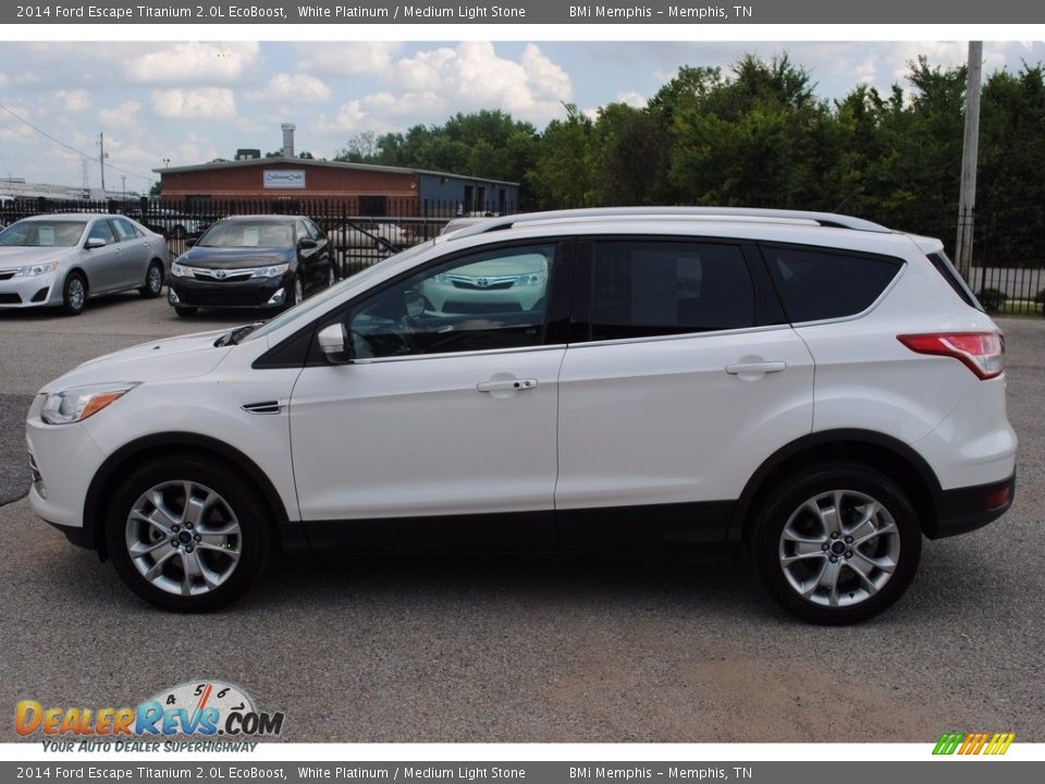 2014 Ford Escape Titanium 2.0L EcoBoost White Platinum / Medium Light Stone Photo #2