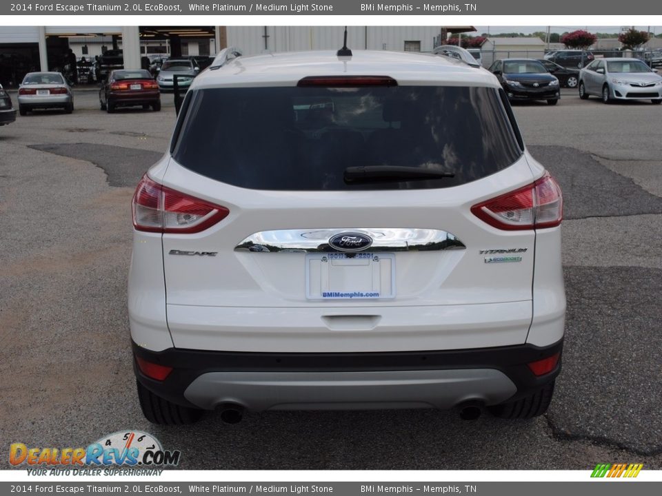 2014 Ford Escape Titanium 2.0L EcoBoost White Platinum / Medium Light Stone Photo #4
