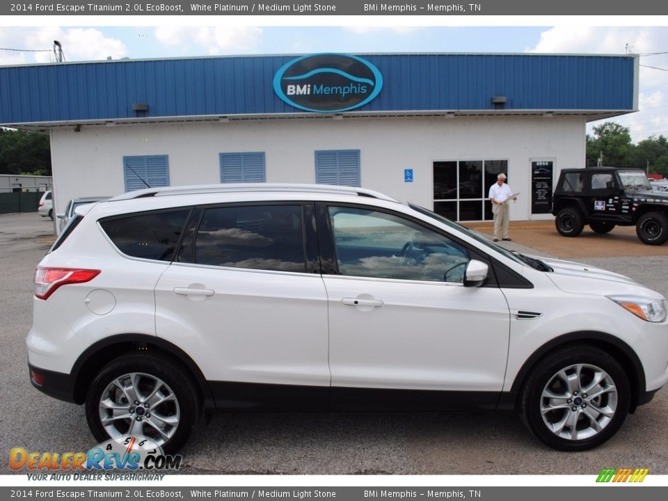 2014 Ford Escape Titanium 2.0L EcoBoost White Platinum / Medium Light Stone Photo #6