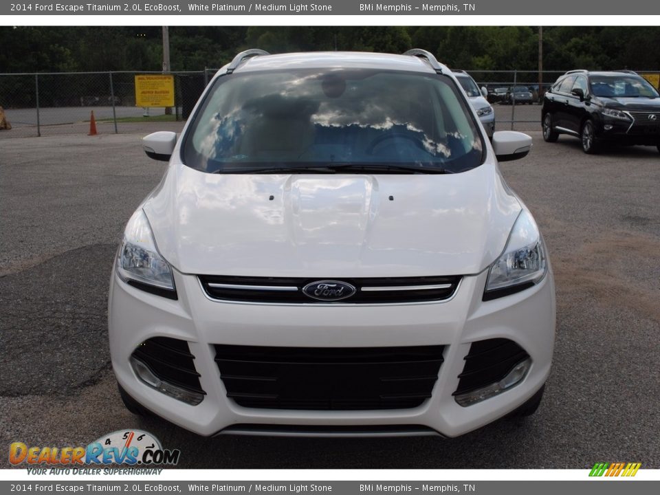 2014 Ford Escape Titanium 2.0L EcoBoost White Platinum / Medium Light Stone Photo #8