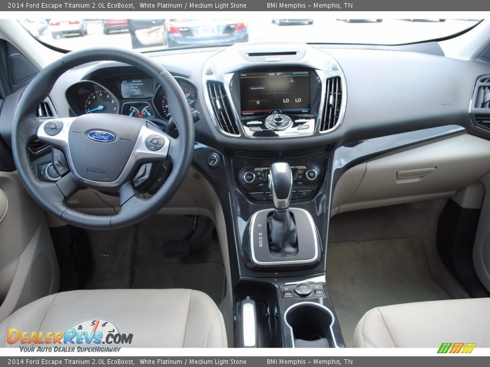 2014 Ford Escape Titanium 2.0L EcoBoost White Platinum / Medium Light Stone Photo #9