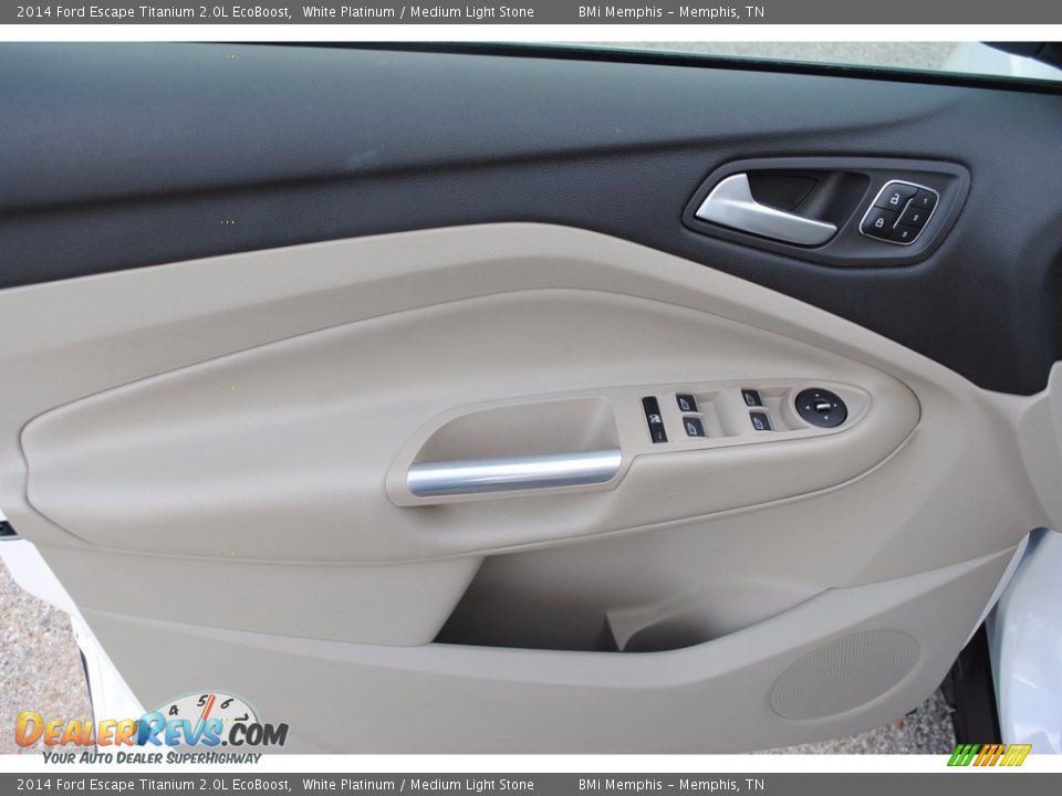 2014 Ford Escape Titanium 2.0L EcoBoost White Platinum / Medium Light Stone Photo #10