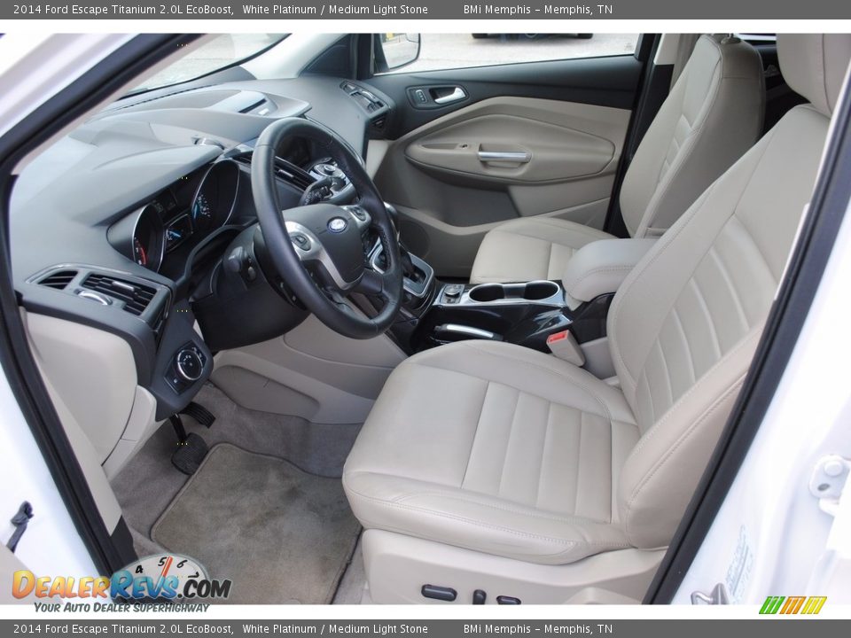 2014 Ford Escape Titanium 2.0L EcoBoost White Platinum / Medium Light Stone Photo #11