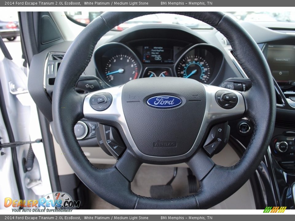 2014 Ford Escape Titanium 2.0L EcoBoost White Platinum / Medium Light Stone Photo #13