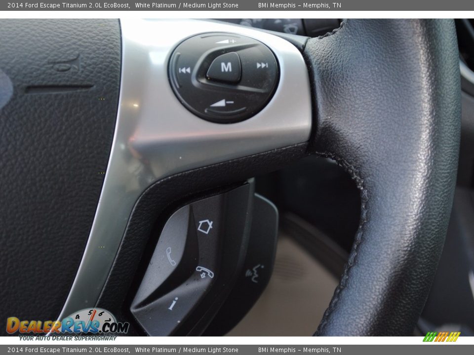2014 Ford Escape Titanium 2.0L EcoBoost White Platinum / Medium Light Stone Photo #15