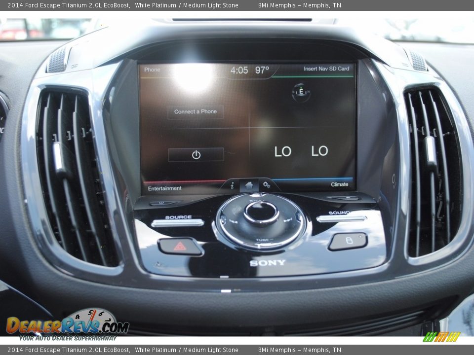 2014 Ford Escape Titanium 2.0L EcoBoost White Platinum / Medium Light Stone Photo #17