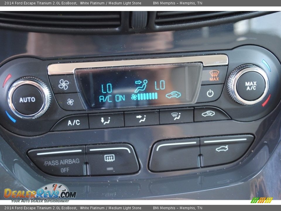 2014 Ford Escape Titanium 2.0L EcoBoost White Platinum / Medium Light Stone Photo #19