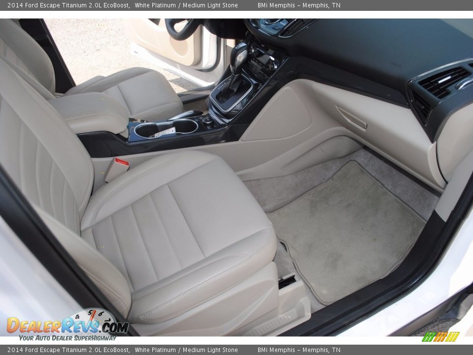 2014 Ford Escape Titanium 2.0L EcoBoost White Platinum / Medium Light Stone Photo #27