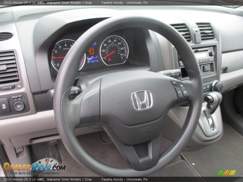 2010 Honda CR-V LX AWD Alabaster Silver Metallic / Gray Photo #10