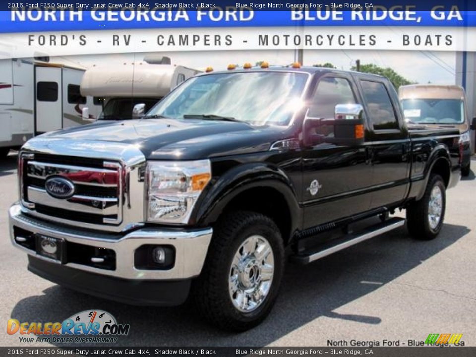 2016 Ford F250 Super Duty Lariat Crew Cab 4x4 Shadow Black / Black Photo #1