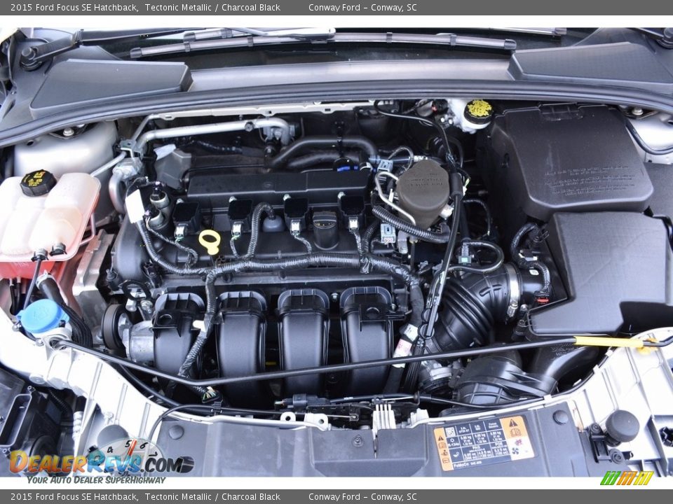 2015 Ford Focus SE Hatchback Tectonic Metallic / Charcoal Black Photo #13