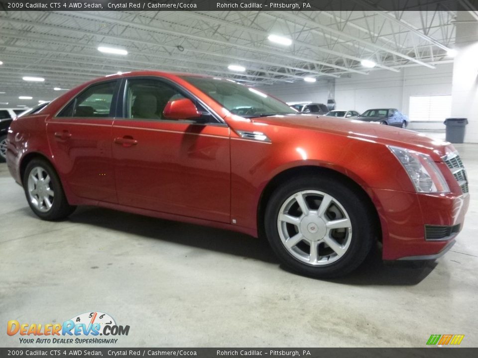 2009 Cadillac CTS 4 AWD Sedan Crystal Red / Cashmere/Cocoa Photo #1