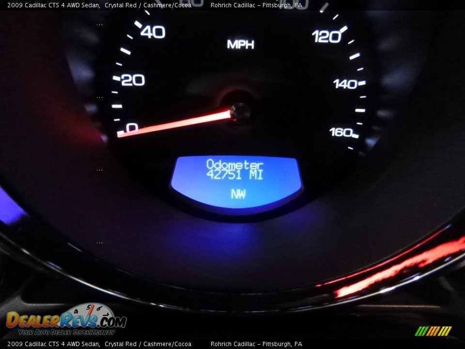 2009 Cadillac CTS 4 AWD Sedan Crystal Red / Cashmere/Cocoa Photo #6
