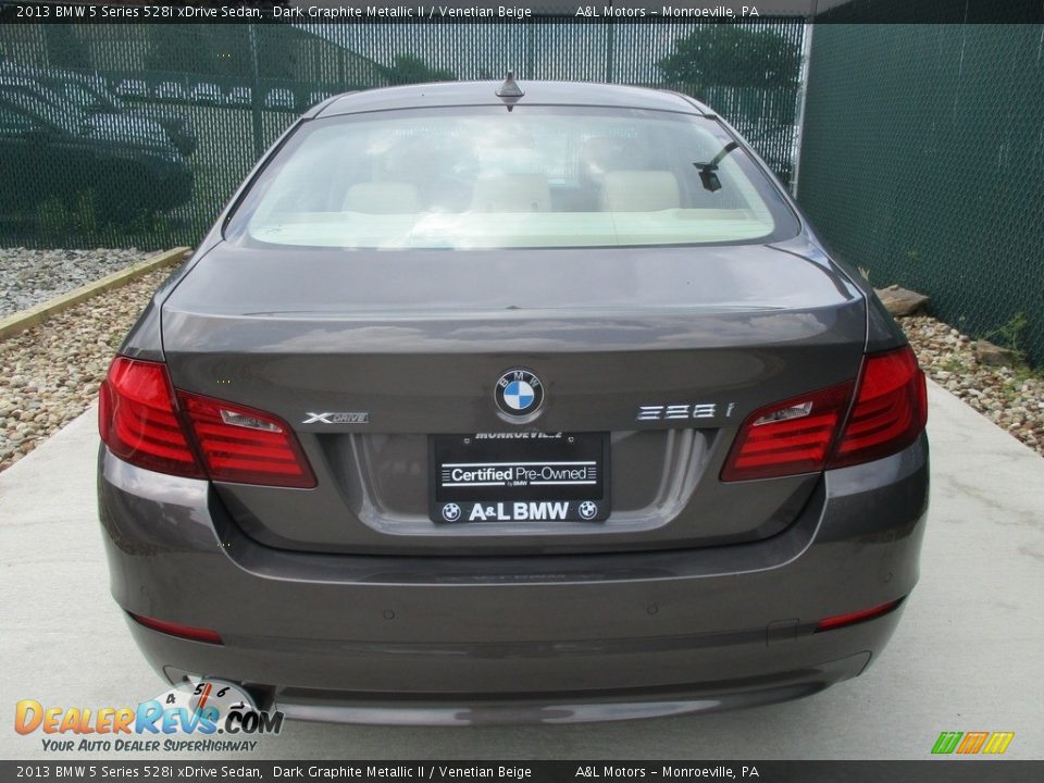 2013 BMW 5 Series 528i xDrive Sedan Dark Graphite Metallic II / Venetian Beige Photo #9