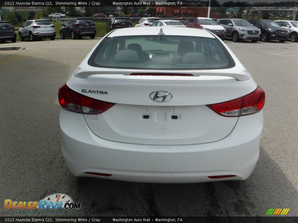 2013 Hyundai Elantra GLS Shimmering White / Gray Photo #9