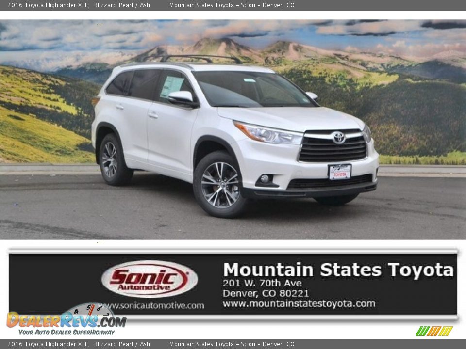 2016 Toyota Highlander XLE Blizzard Pearl / Ash Photo #1