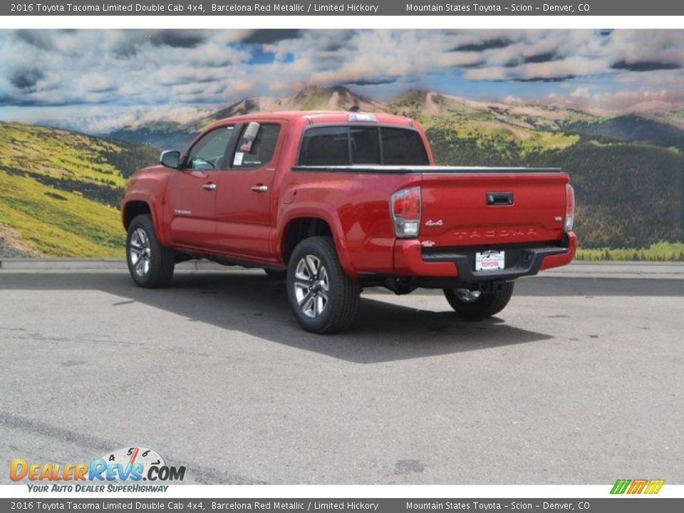 2016 Toyota Tacoma Limited Double Cab 4x4 Barcelona Red Metallic / Limited Hickory Photo #3
