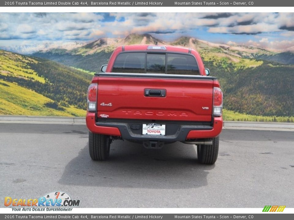 2016 Toyota Tacoma Limited Double Cab 4x4 Barcelona Red Metallic / Limited Hickory Photo #4