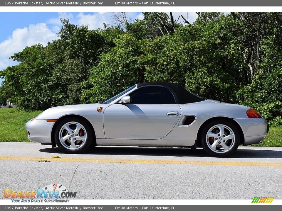 1997 Porsche Boxster Arctic Silver Metallic / Boxster Red Photo #23