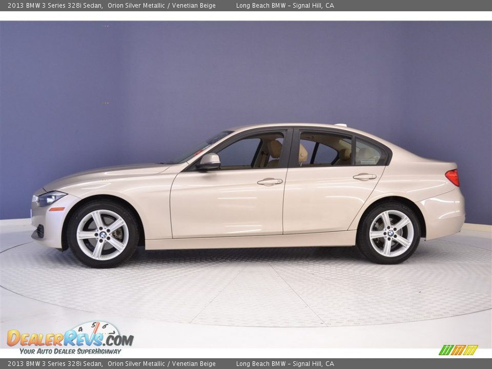 2013 BMW 3 Series 328i Sedan Orion Silver Metallic / Venetian Beige Photo #4