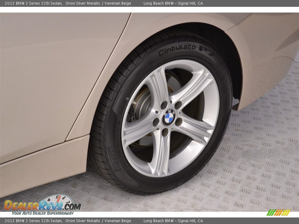 2013 BMW 3 Series 328i Sedan Orion Silver Metallic / Venetian Beige Photo #10