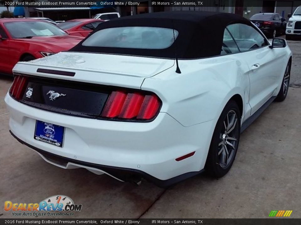 2016 Ford Mustang EcoBoost Premium Convertible Oxford White / Ebony Photo #13