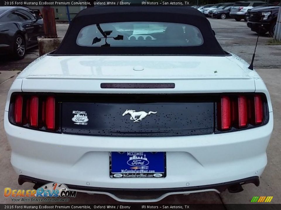 2016 Ford Mustang EcoBoost Premium Convertible Oxford White / Ebony Photo #14