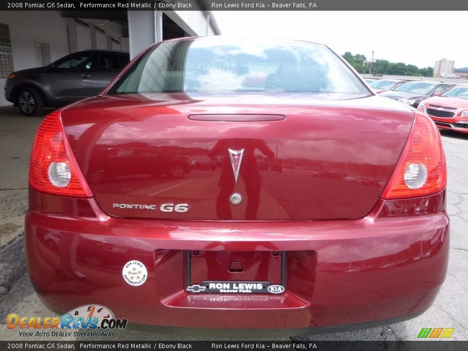 2008 Pontiac G6 Sedan Performance Red Metallic / Ebony Black Photo #4