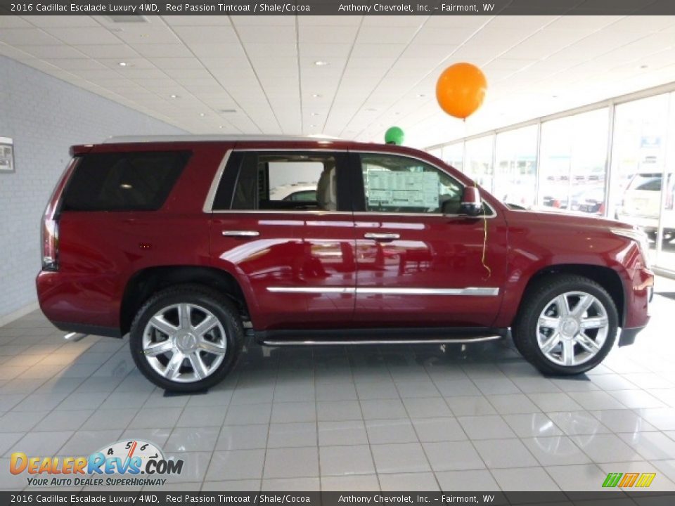 2016 Cadillac Escalade Luxury 4WD Red Passion Tintcoat / Shale/Cocoa Photo #8