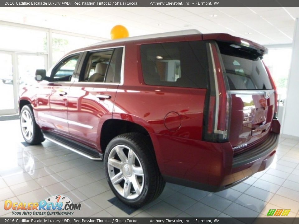 2016 Cadillac Escalade Luxury 4WD Red Passion Tintcoat / Shale/Cocoa Photo #9