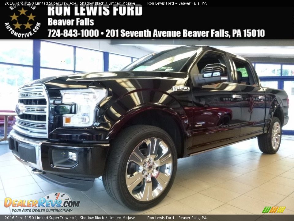 2016 Ford F150 Limited SuperCrew 4x4 Shadow Black / Limited Mojave Photo #1