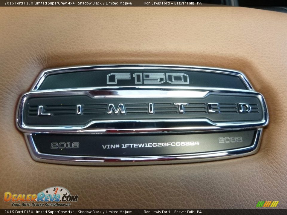 Info Tag of 2016 Ford F150 Limited SuperCrew 4x4 Photo #18