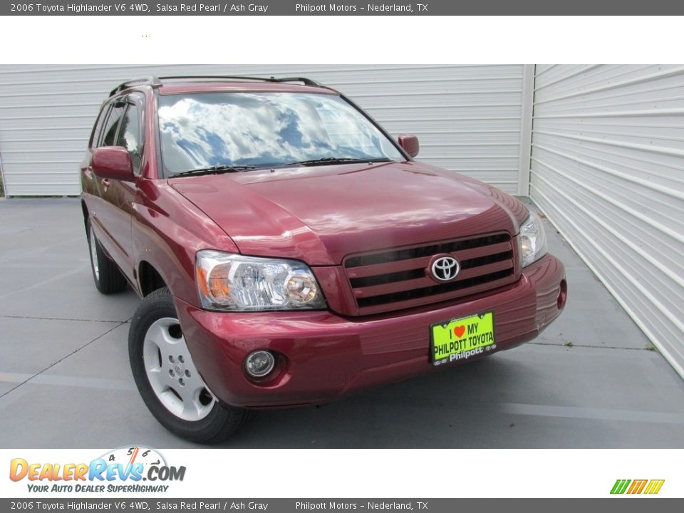 2006 Toyota Highlander V6 4WD Salsa Red Pearl / Ash Gray Photo #1