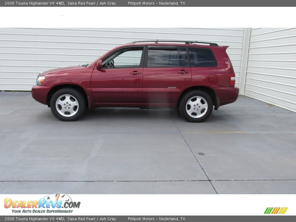 2006 Toyota Highlander V6 4WD Salsa Red Pearl / Ash Gray Photo #3