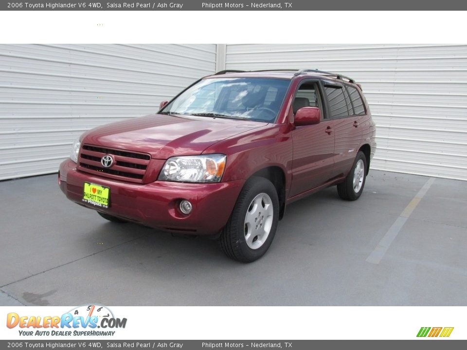 2006 Toyota Highlander V6 4WD Salsa Red Pearl / Ash Gray Photo #4