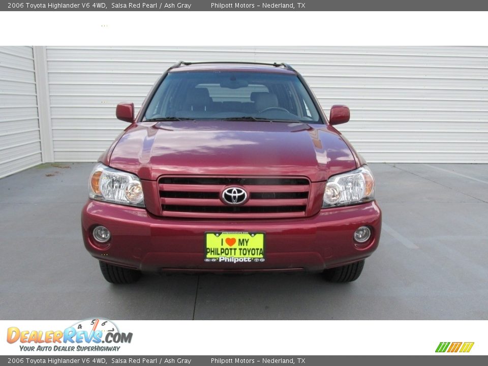 2006 Toyota Highlander V6 4WD Salsa Red Pearl / Ash Gray Photo #5